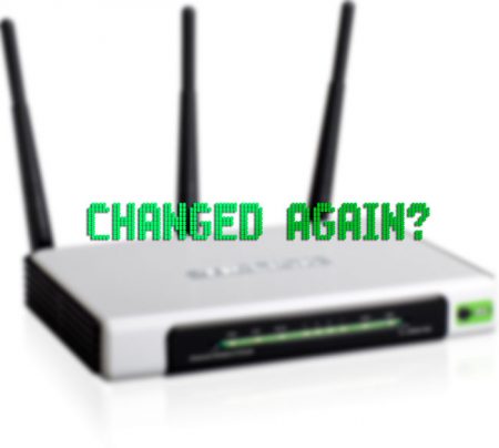 changed-again password wifi